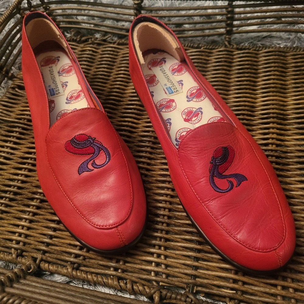 Red Hat Society Grasshoppers Slip-on Retro Flat by Keds sz 8.5